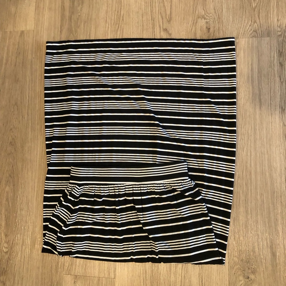 Loft Petites Maxi Skirt Black And White Striped  Size SP - Picture 13 of 15